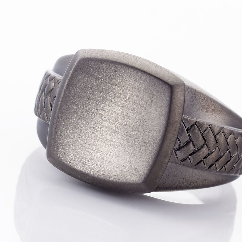 Bague Argent Noir