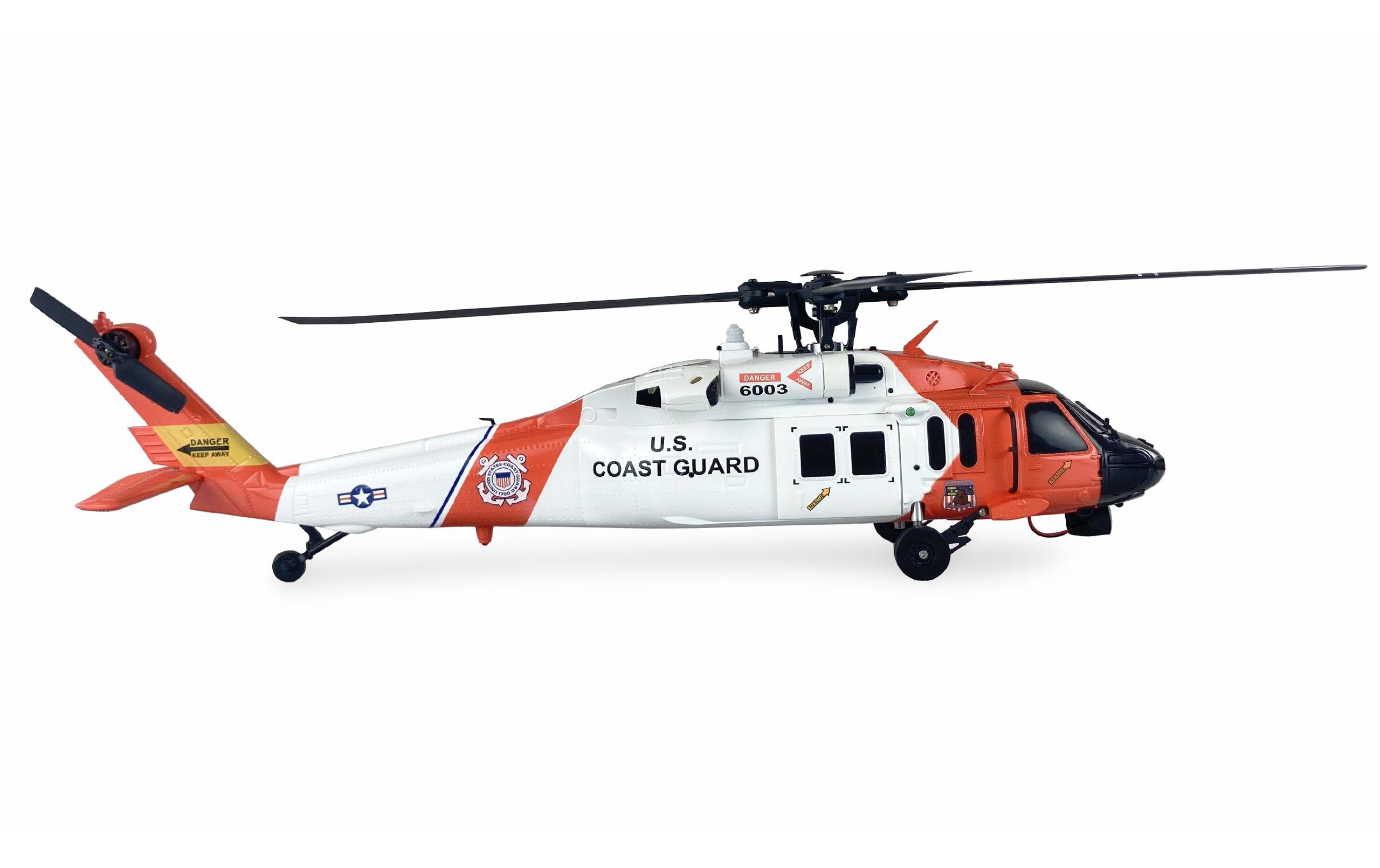 Helikopter UH60 Black Hawk Coastguard 6-Kanal, RTF<br>Pitchgesteuerter Sikorsky UH60 Transporthubschrauber
