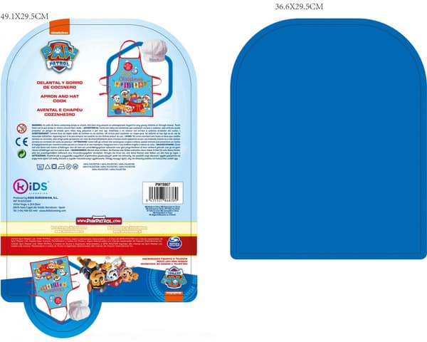 Paw Patrol Julförkläde för barn, 2-delat set