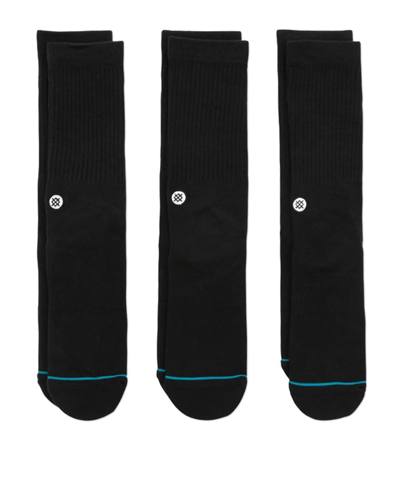 Stance Uncommon Solids Icon Socks 3er Pack Schwarz