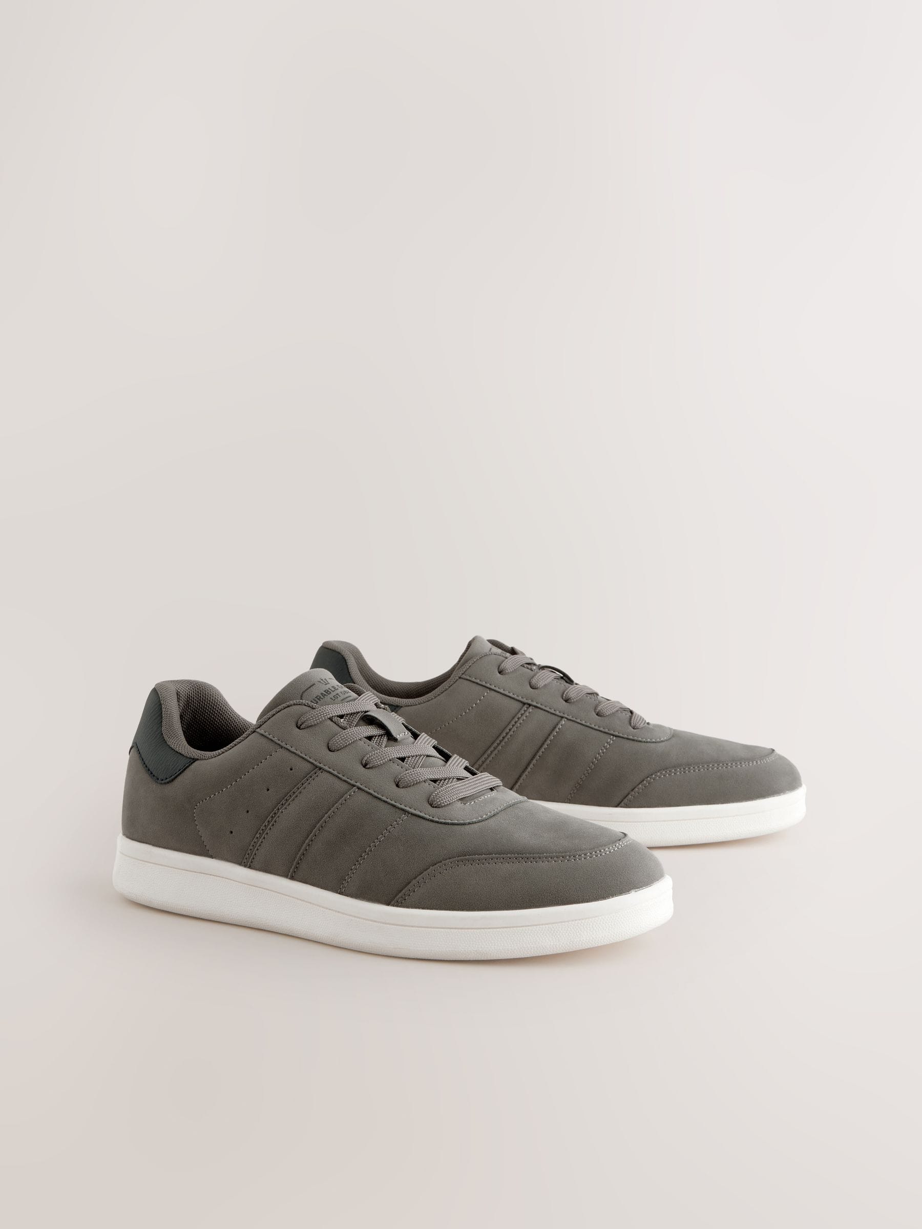 Grijs - Sneakers van imitatiesuède