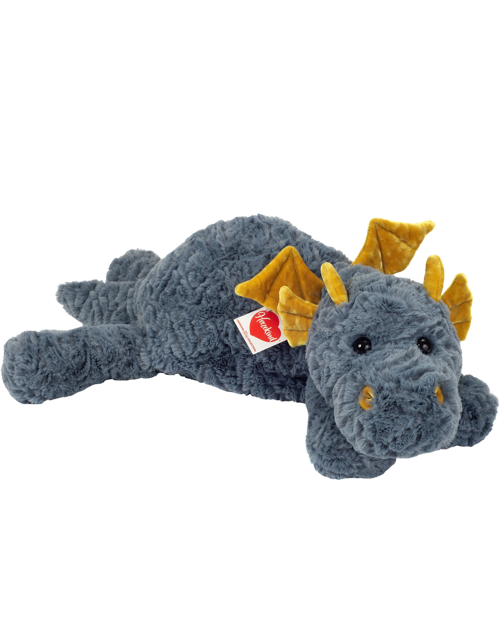 Kuscheltier DRACHE LOTTIE (48 cm) liegend in grau