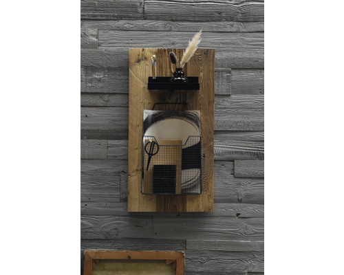 Buildify gerecycled houtbord, zongebleekt sparren-/den-/sparrenhout, 20x120-160 mm, lengte: 1000 mm