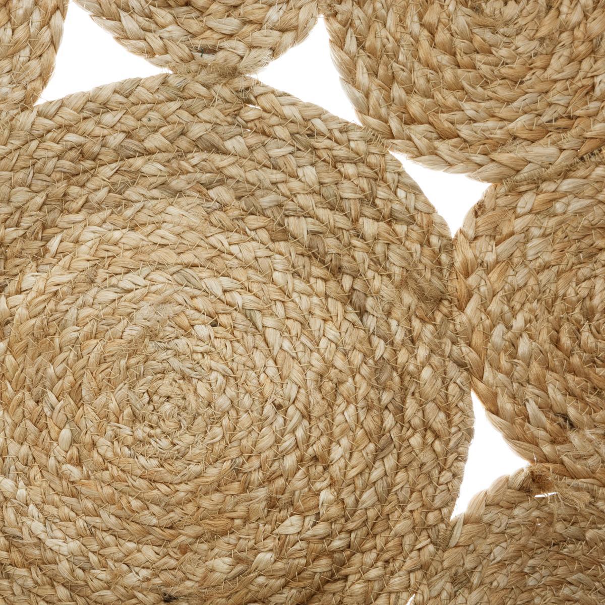 TAPIS AJOURE EN JUTE D.80CM