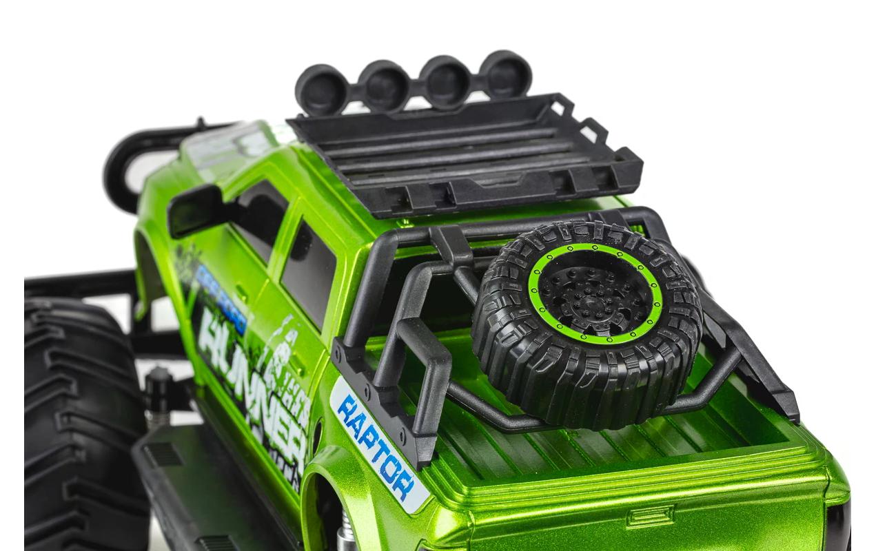 Monster Truck Raptor Runner Grün, 1:12Ferngesteuerter Pick-Up Monstertruck für Kinder ab 6 Jahren