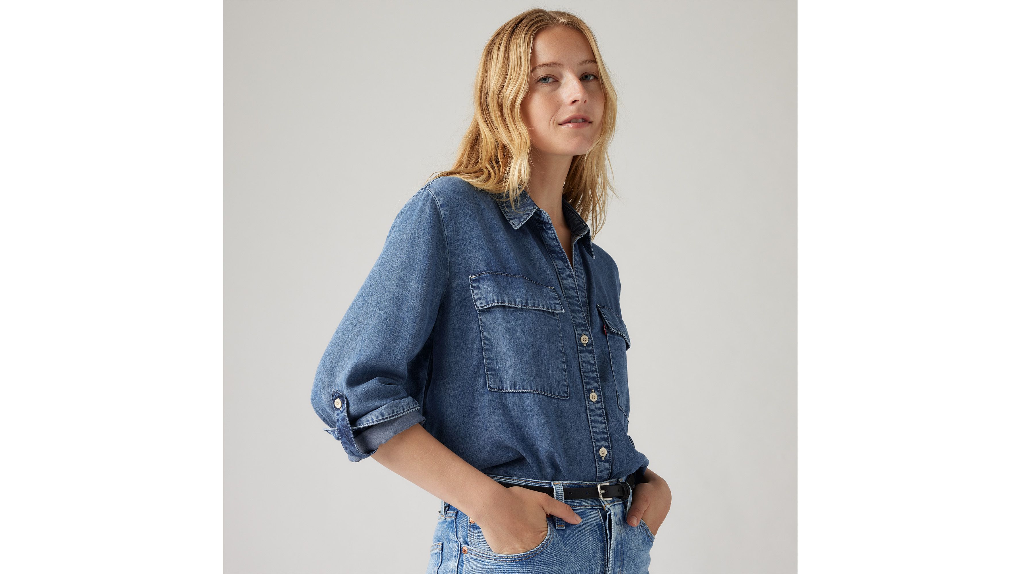 Chemise Utilitaire Doreen Lightweight - In Patches 2 - Bleu