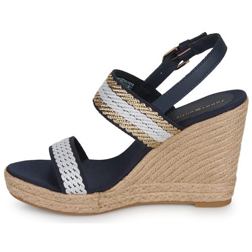 Tommy Hilfiger - GOLDEN WEBBING WEDGE - Marine