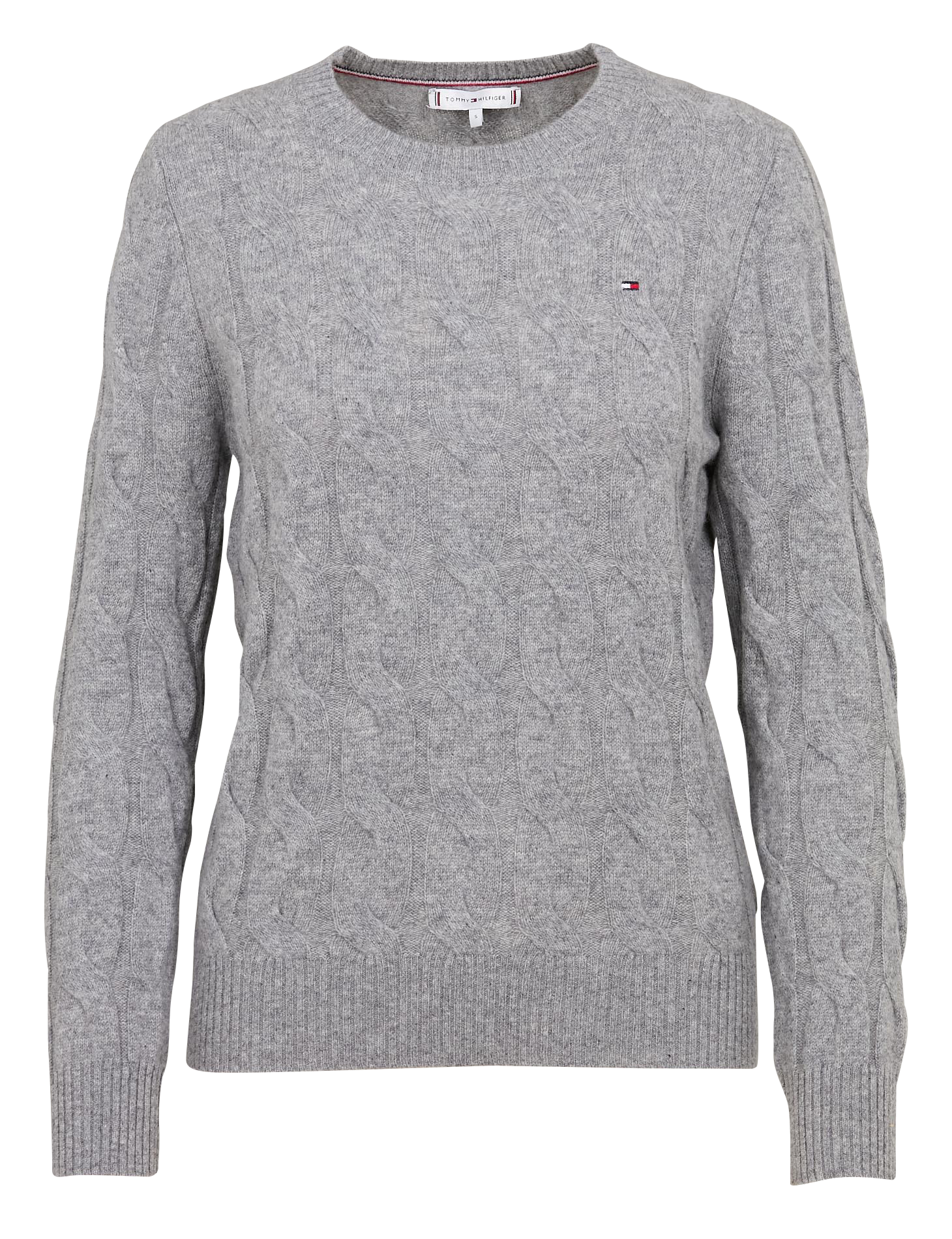 Pull col rond en laine| Gris