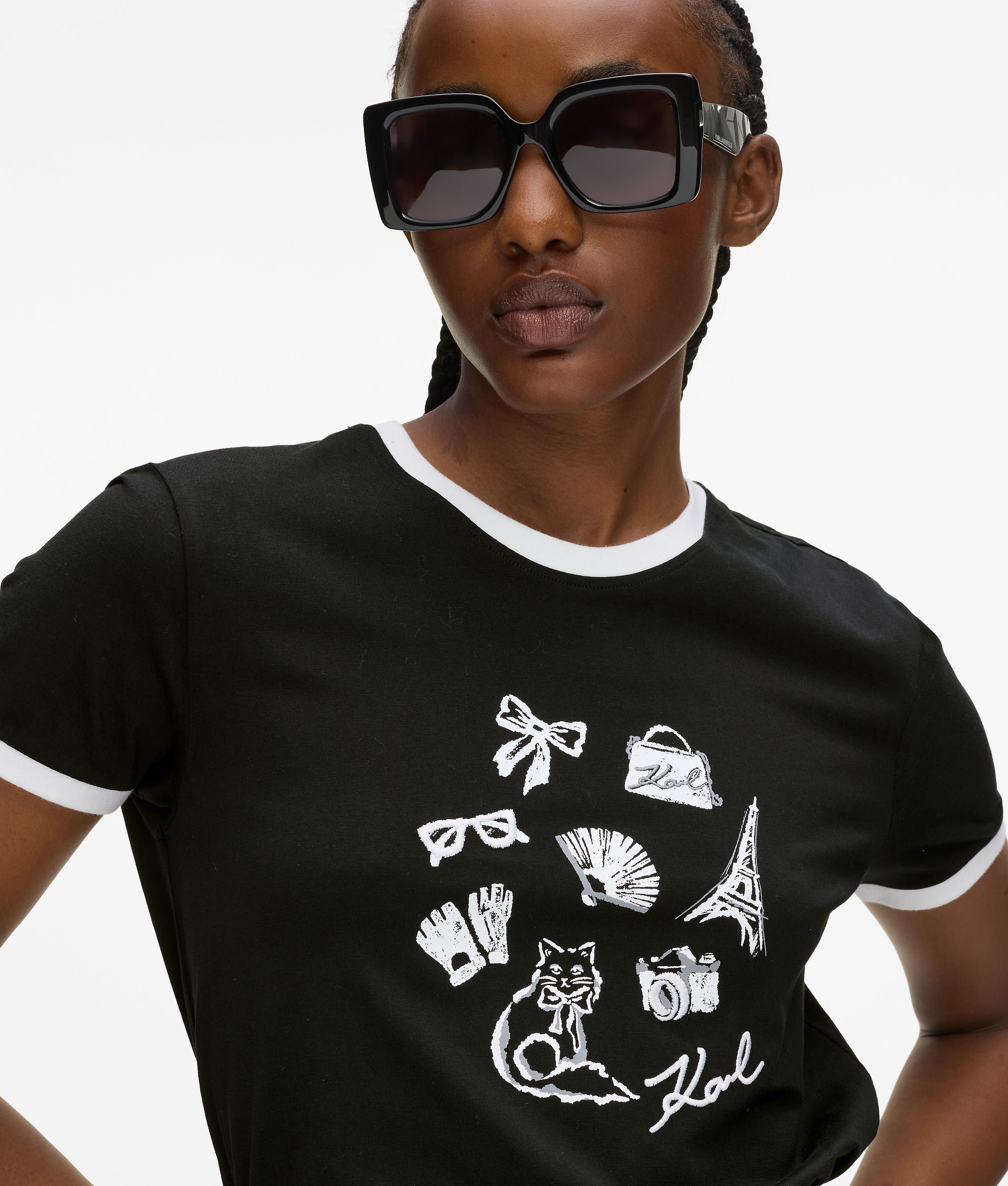 Karl T-shirt met bedels