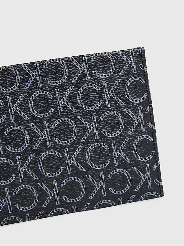 Carteira porta-moedas com bloqueio RFID e logotipo.