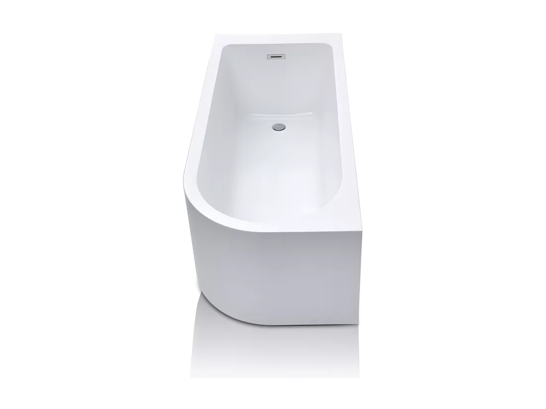 Baignoire d'angle - 240L - 170 x 75 x 58 cm - Blanche - Angle gauche - ANIKA