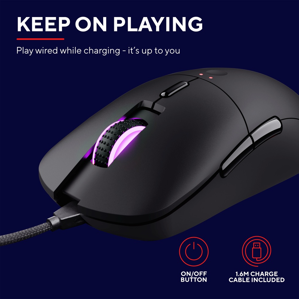 Trust GXT 980 Redex wiederaufladbare kabellose Gaming-Maus