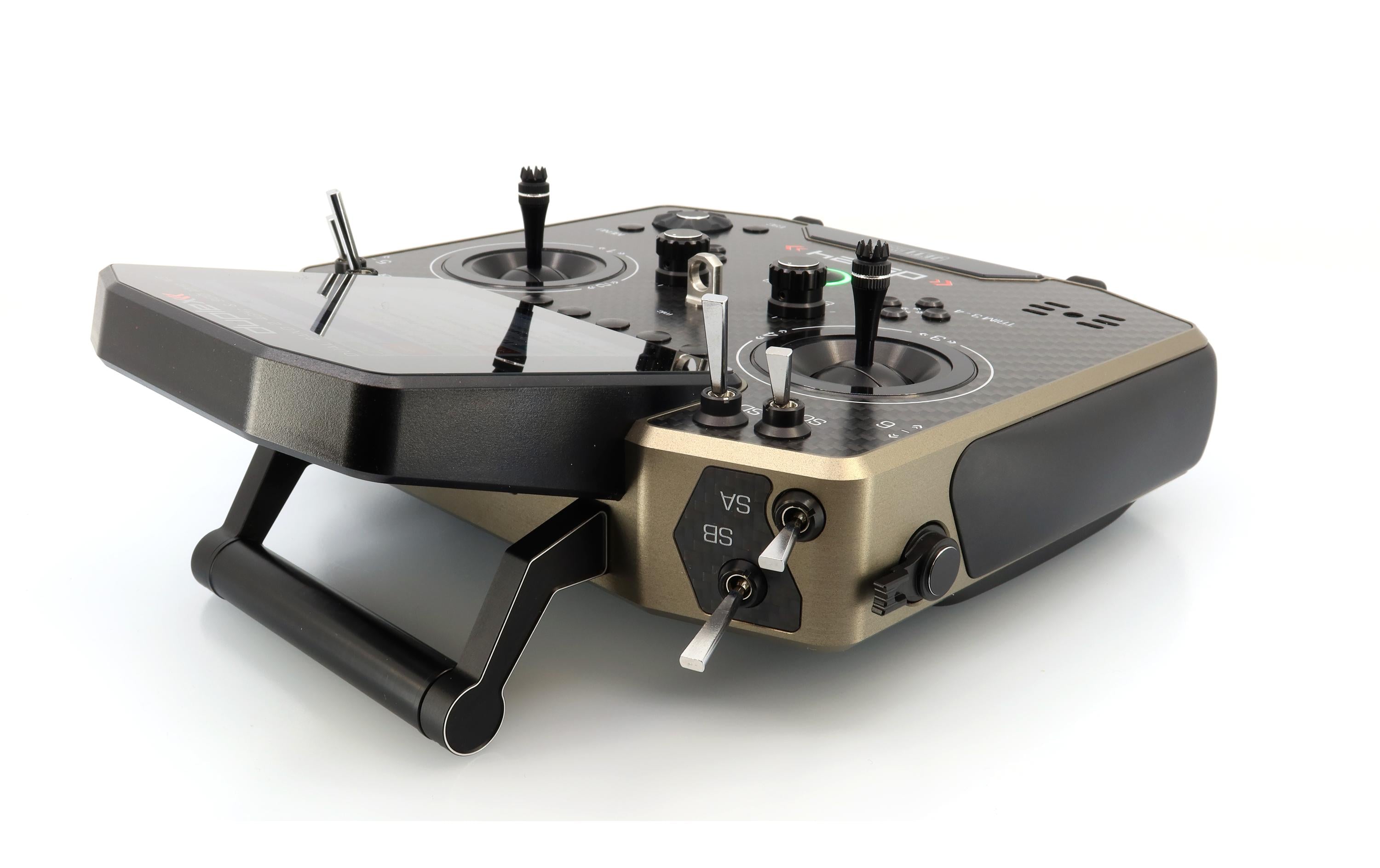 Fernsteuerung DS-24II Carbon Line Bronze 24 Kanal, Duplex EX<br>Professioneller 24-Kanal-Sender mit Geber auf Rückseite und Carbon-Frontplatte