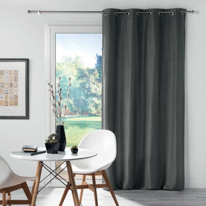 RIDEAU A OEILLETS 135X240CM UNI CHINEA ANTHRAC