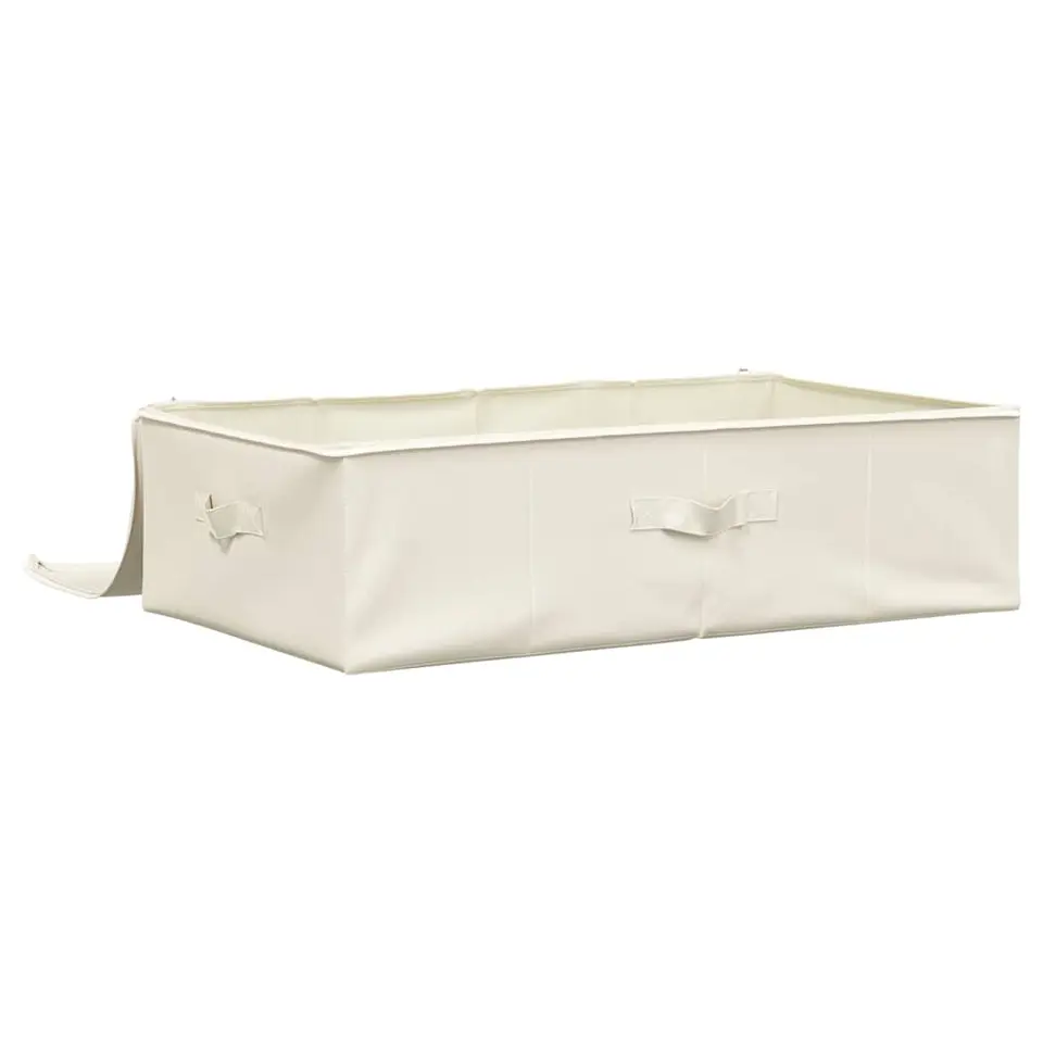 vidaXL - Opbergbox Opbergboxen - Crème - Stof - 2 stuks