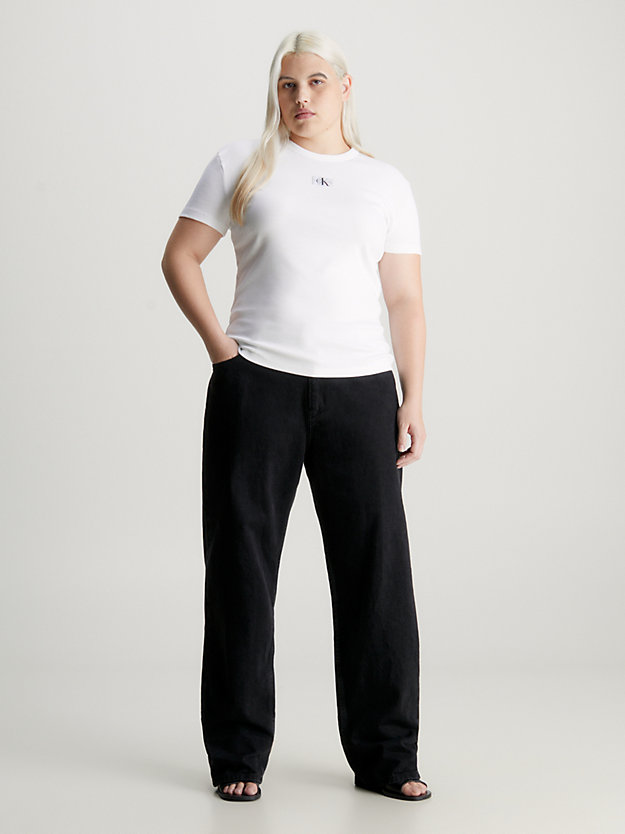 Camiseta plus size de algodão com brasão
