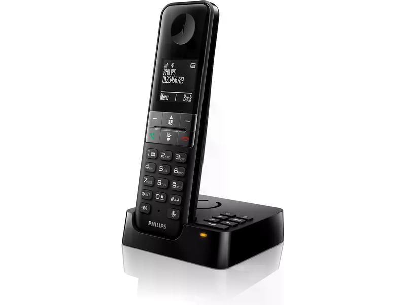 Philips Schnurlostelefon D4751B Schwarz Schnurlostelefon mit Anrufbeantworter