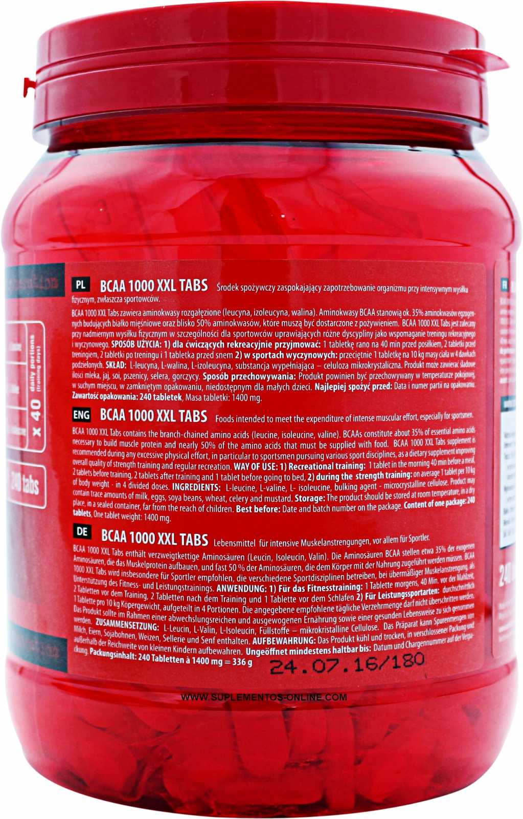 Activlab BCAA 1000 XXL 120 comprimidos