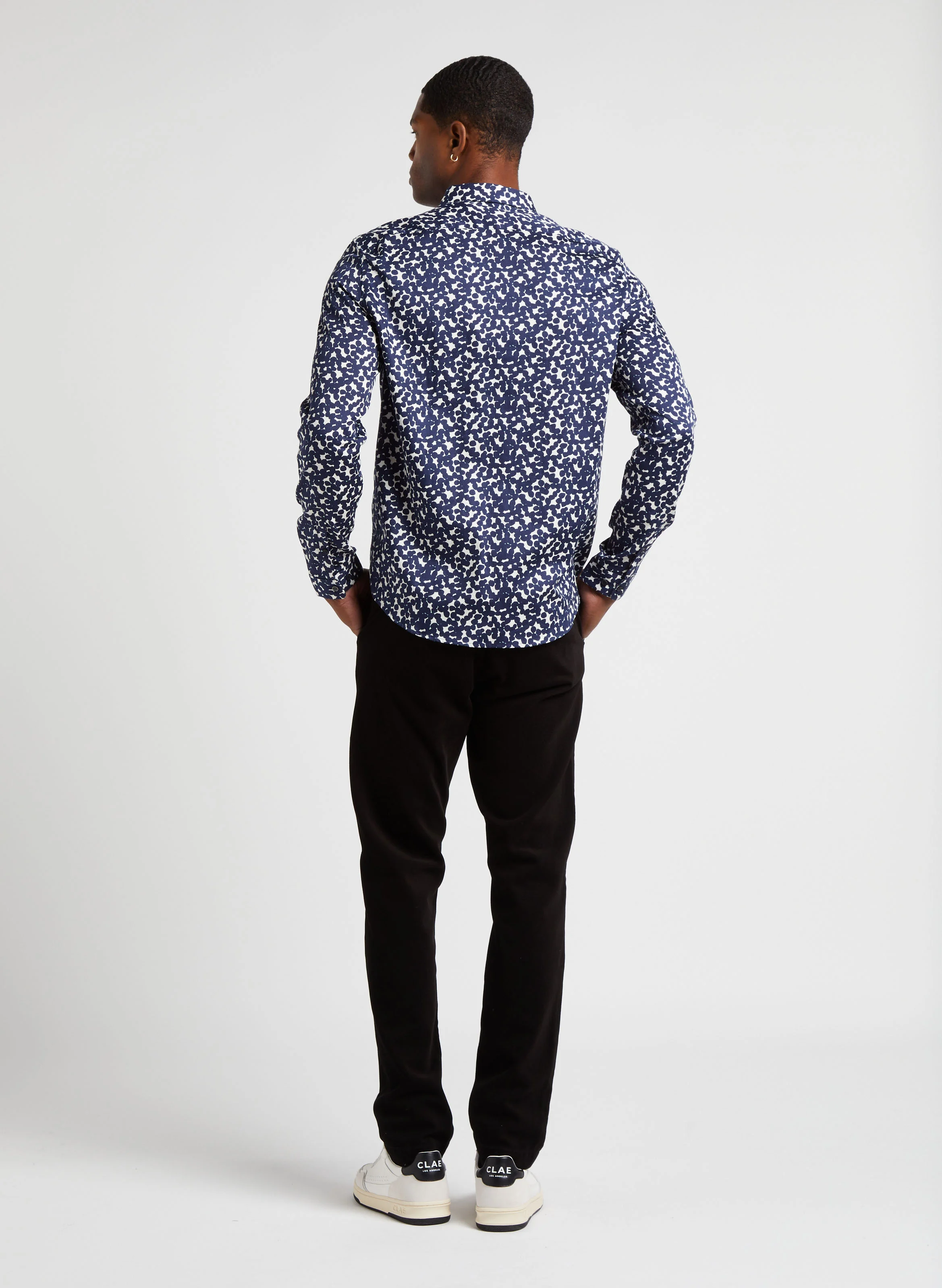 Pantalon slim velours | Noir