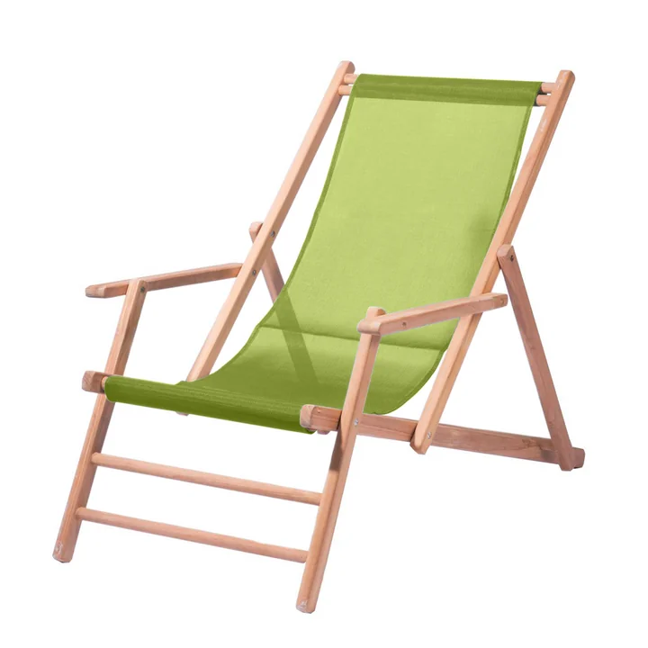 Jan Kurtz - Maxx Deckchair Teakholz, Bezug Kunststoffgewebe pistazie