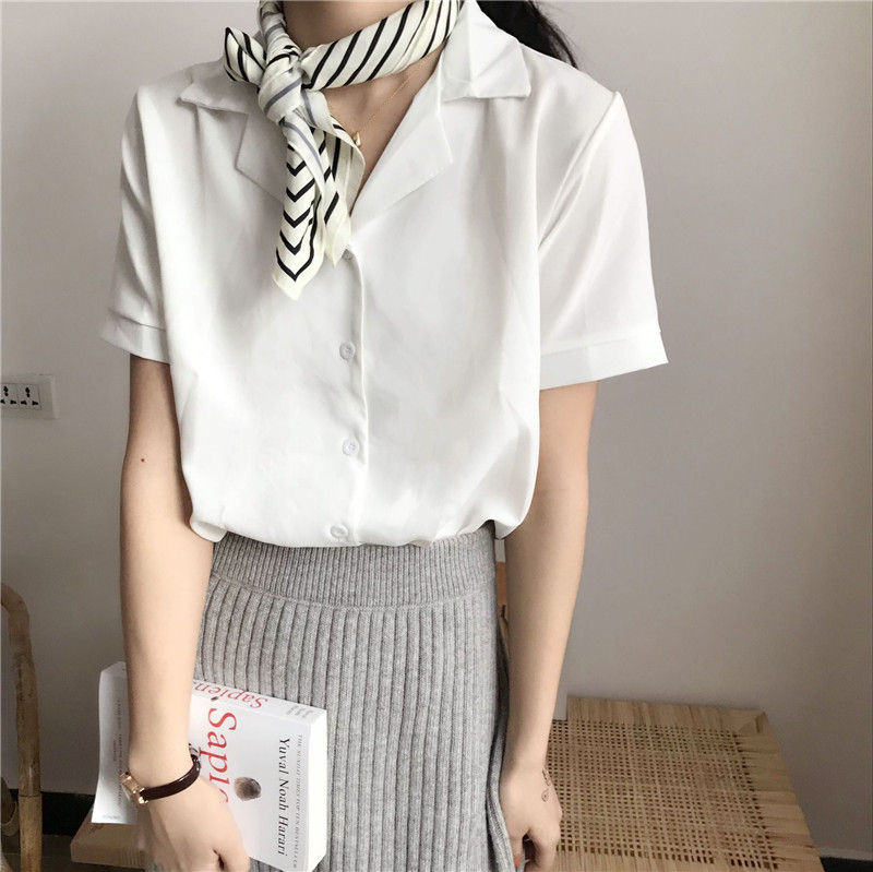Whoosh - Blouse met korte mouwen en effen kleur