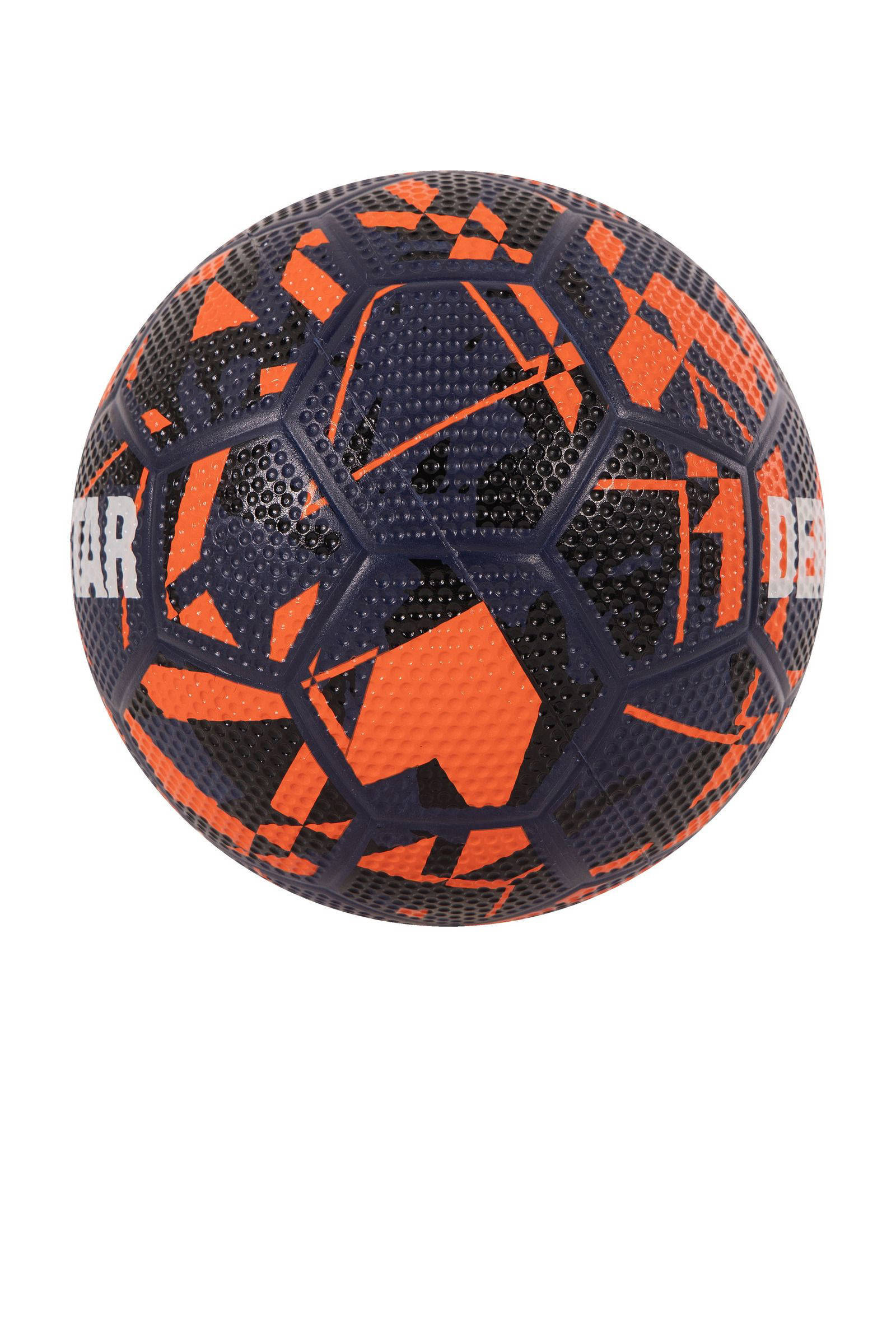Derbystar voetbal donkerblauw/zwart/oranje maat 5