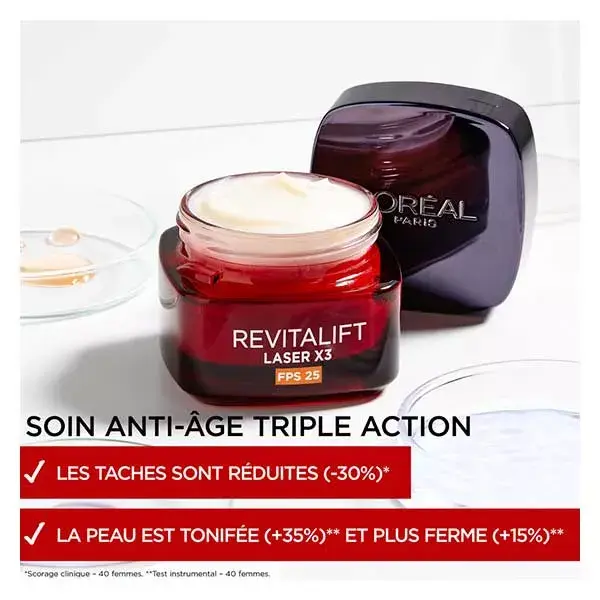 Creme de dia Revitalift LaserX3 FPS 25 da L'Oréal Paris, 50ml