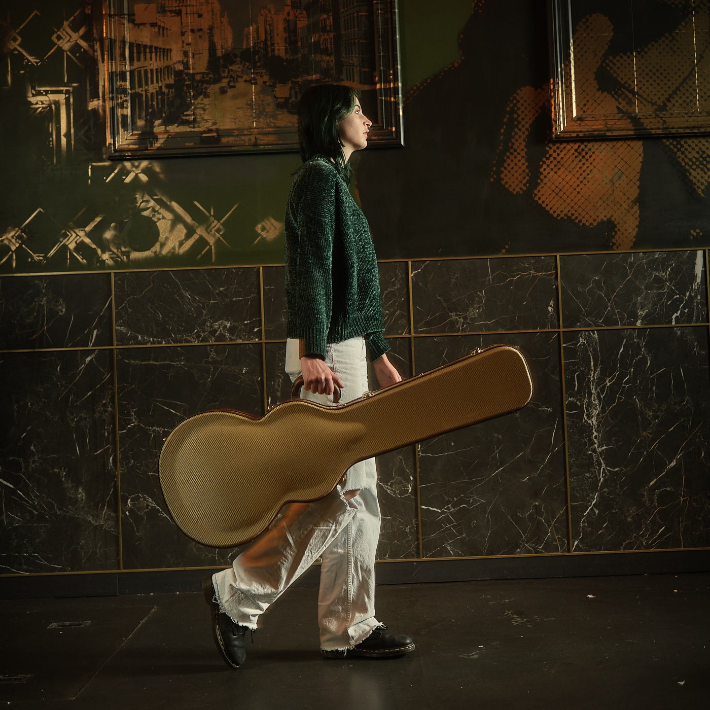 Fazley Protecc PSTW houten koffer voor singlecut elektrische gitaar Tweed