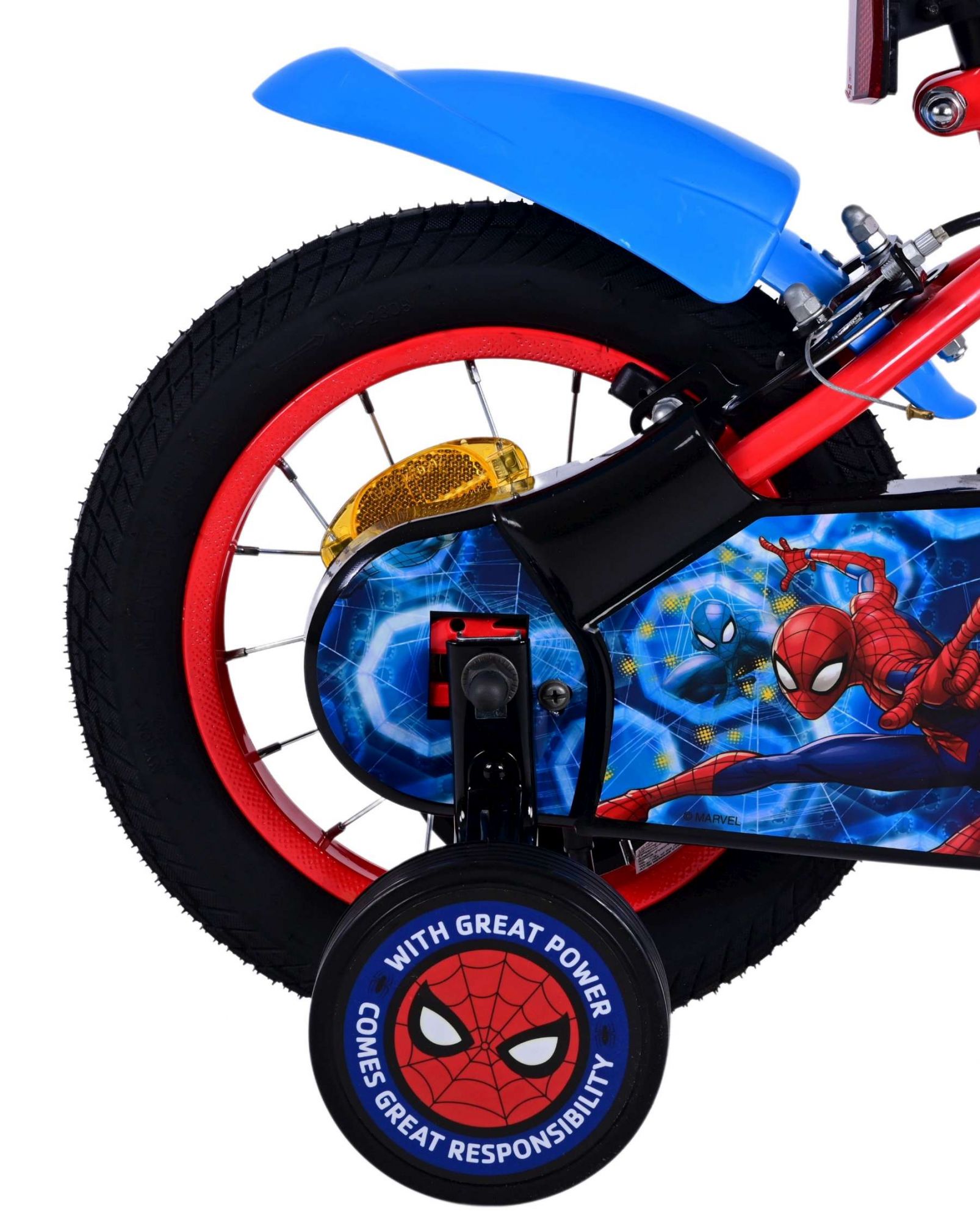 Kinderfahrrad Ultimate Spider-Man Jungen 12 Zoll Kinderrad in Blau/Rot