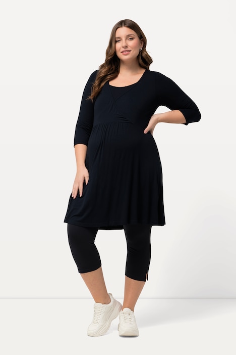 Bellieva Longshirt, Rundhals, 3/4 Arm, V-Ausschnitt