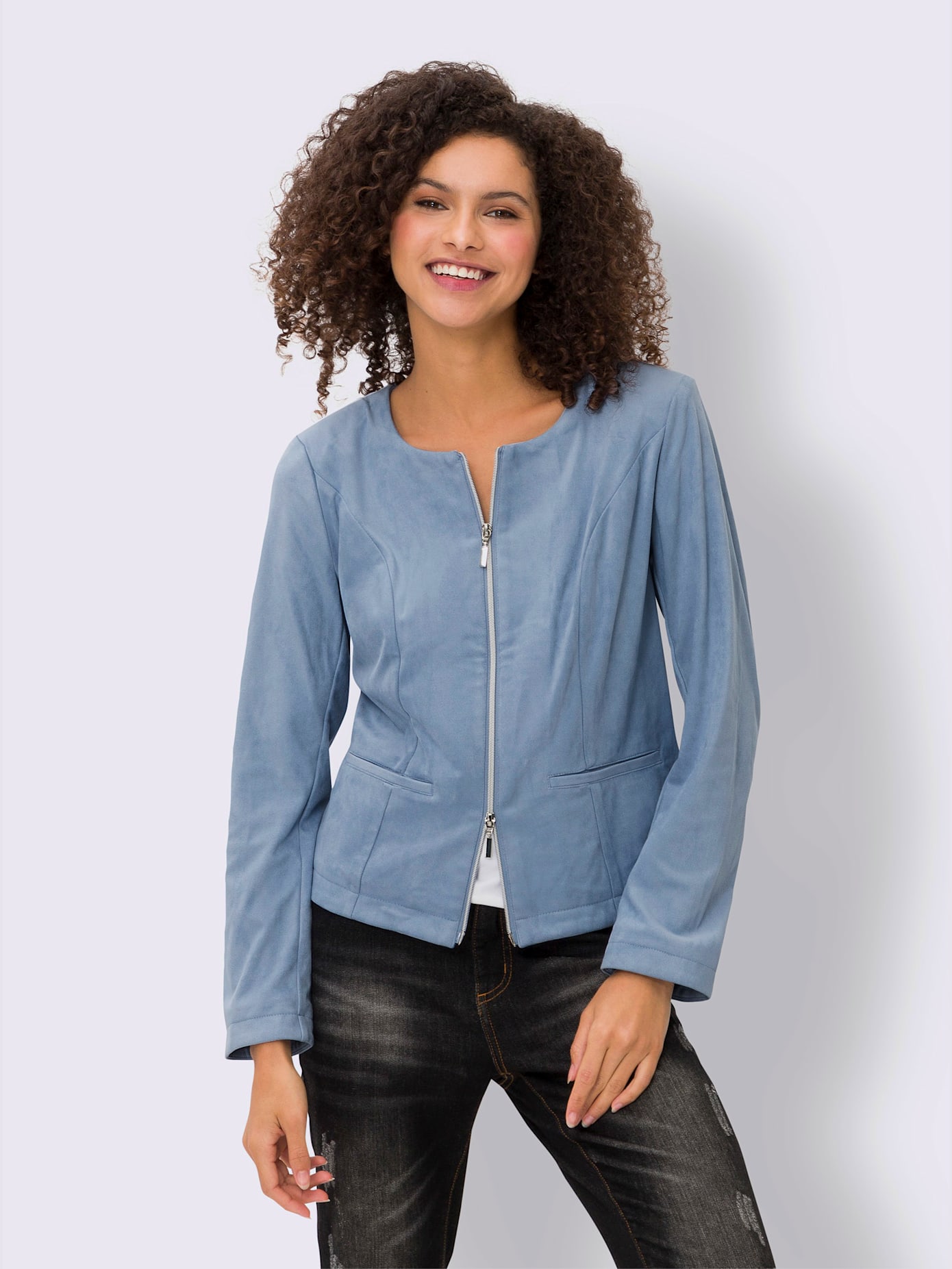 Blazer imitation cuir velours douce