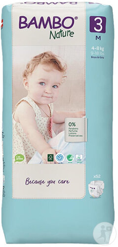 Bambo Nature Couches Bébé Taille 3 4 À 8kg 52 Pièces
