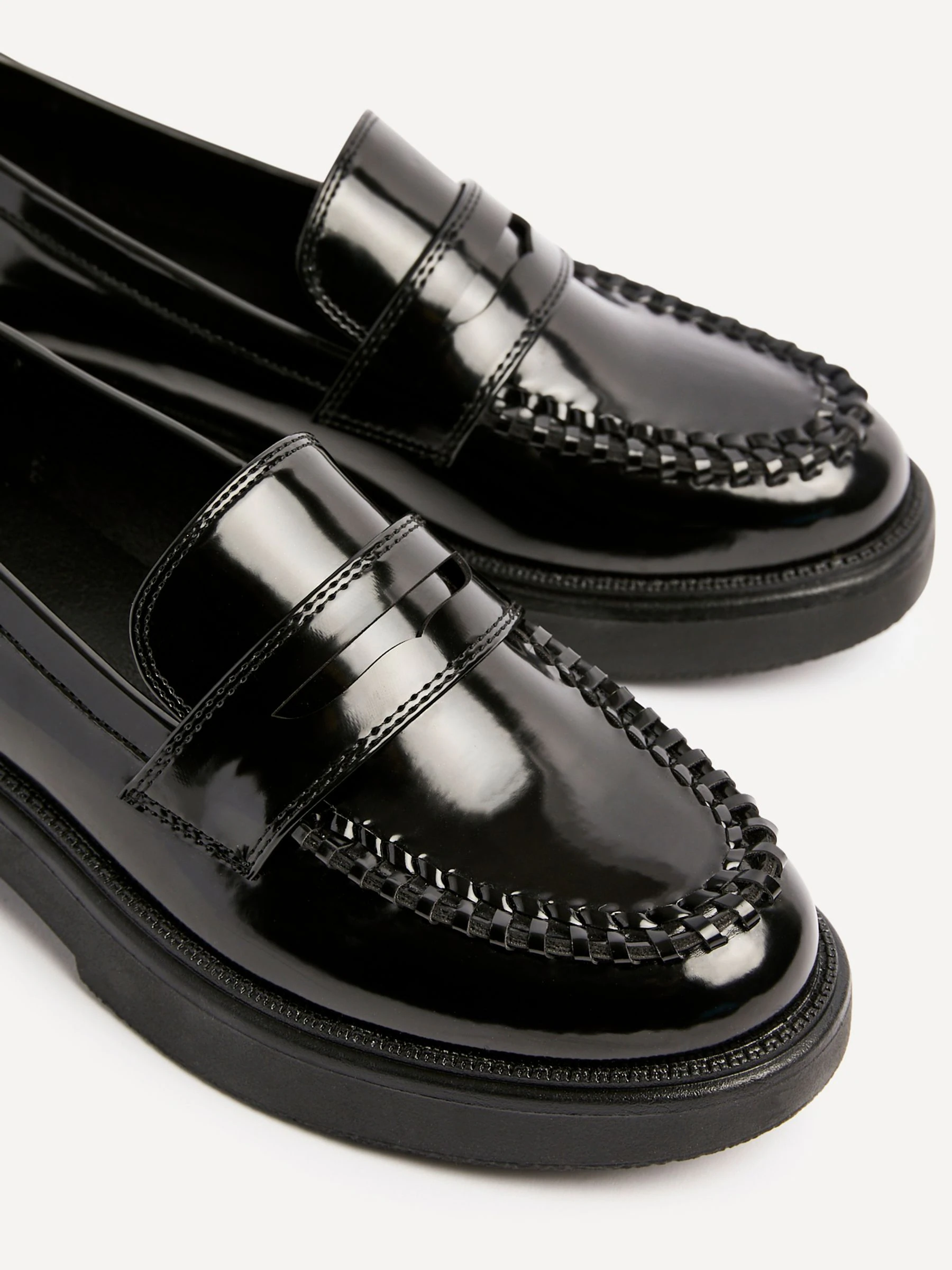 Linzi Direction Chunky Loafers With Woven Detail