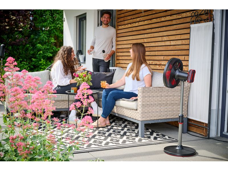 Einhell Bodenventilator GE-CF 18/320 P Li-Solo Schwarz, ohn Akku-Ventilator