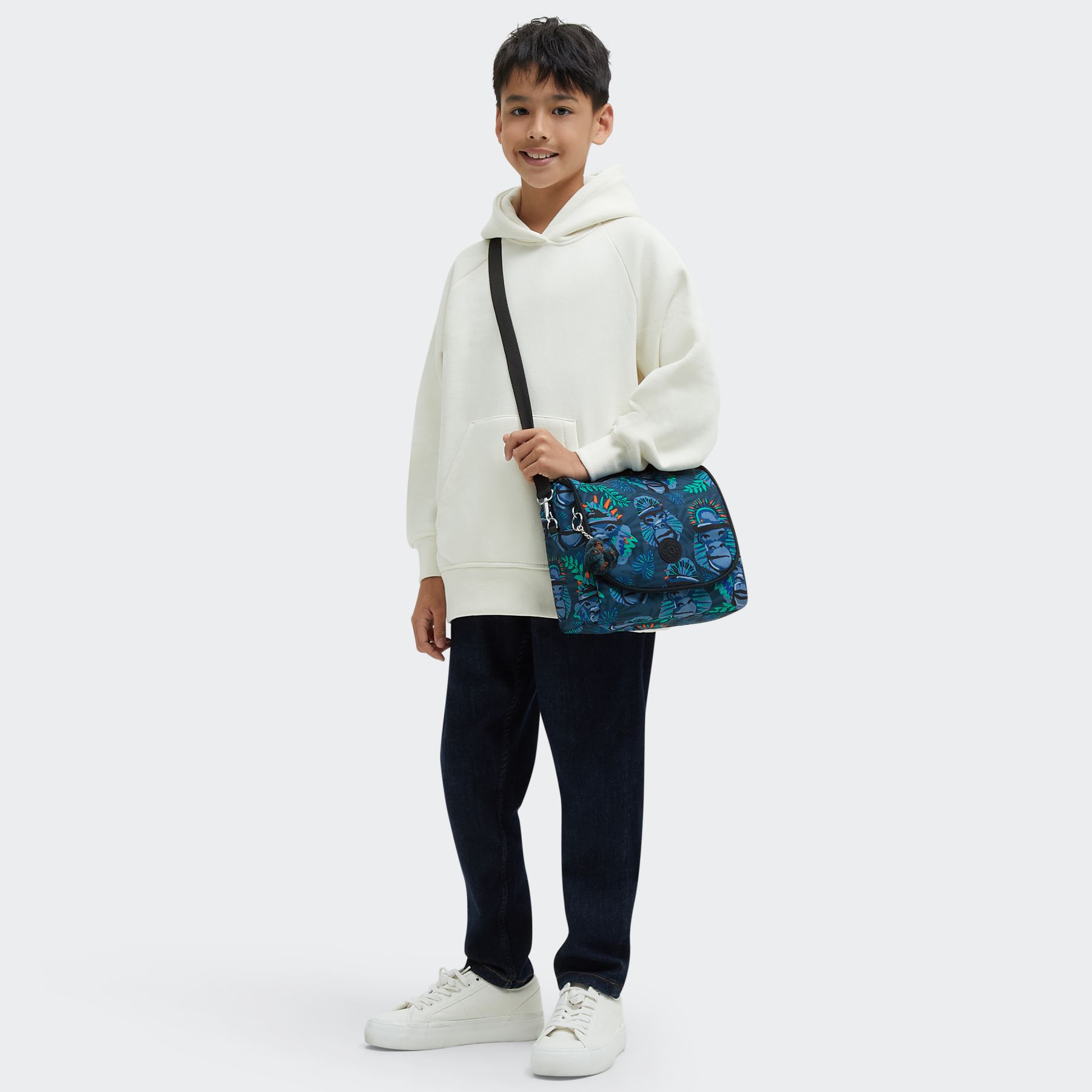 NEW KICHIROU Grand Sac Repas Isotherme avec Manchon pour Valise - Blue Monkey Fun