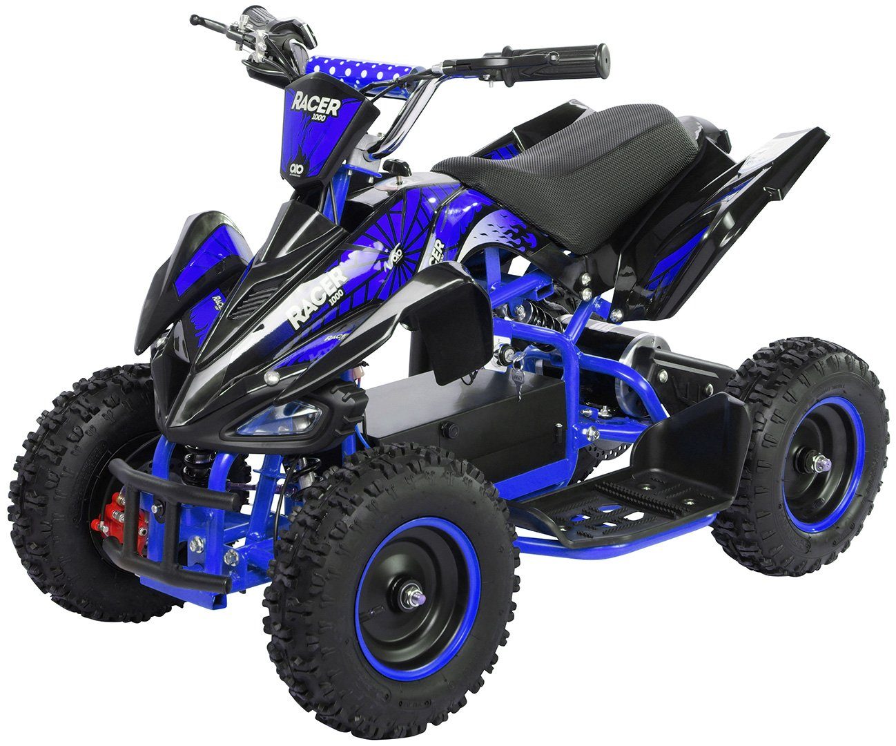 Quadriciclo Elétrico Infantil Actionbikes Motors Mini Quadriciclo Elétrico Infantil Racer 1000 W 36 V, capacidade de carga 50 kg (1 unidade), até 50 kg - freios a disco - interruptor de pé Safety Touch System
