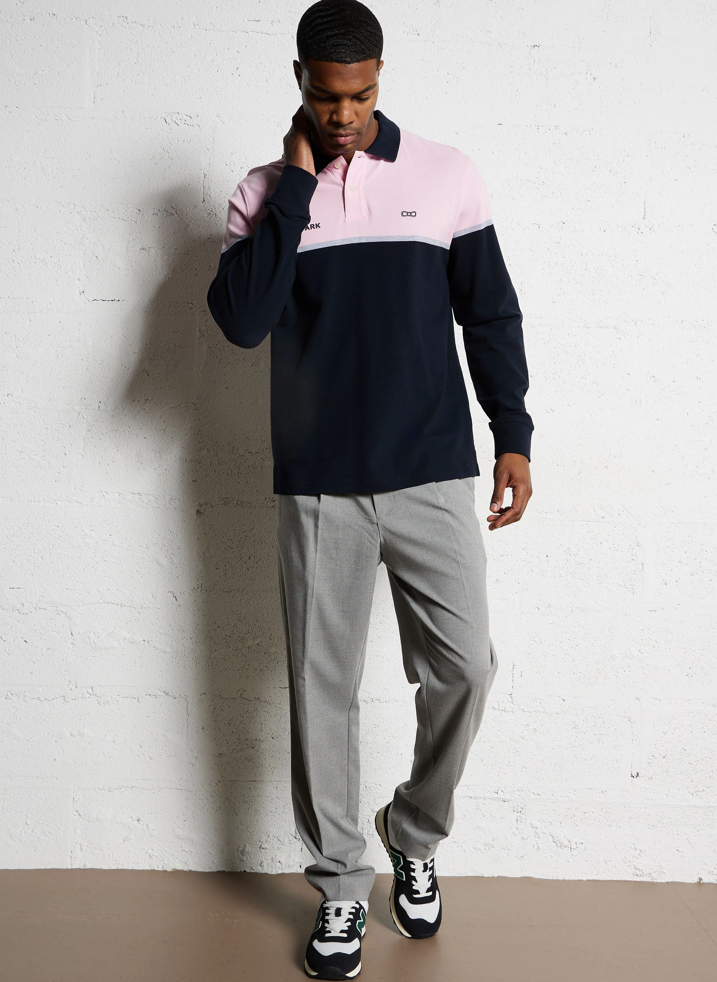 Polo droit en coton | Bleu
