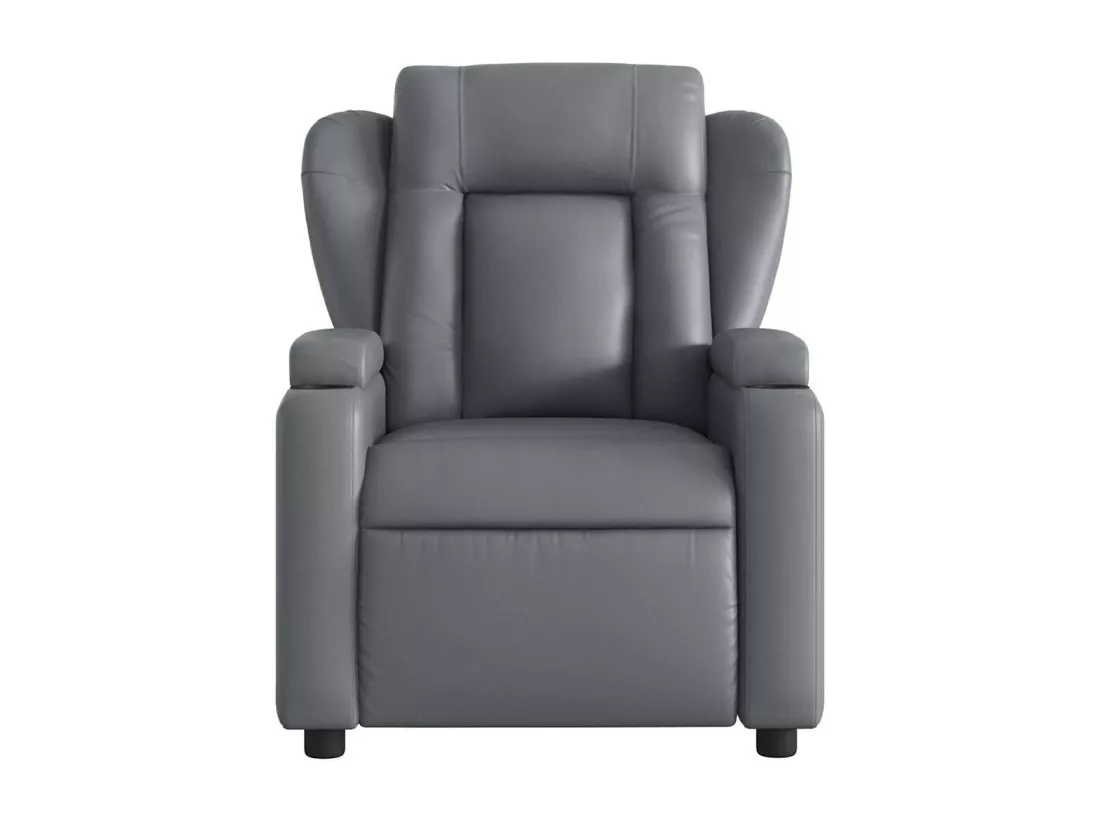 Fauteuil massant inclinable Gris Similicuir