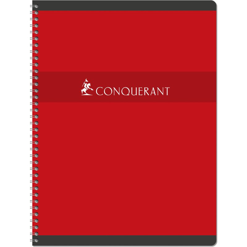 Cahier spirale Conquérant Sept A4+ 24 x 32 cm petits carreaux 180 pages