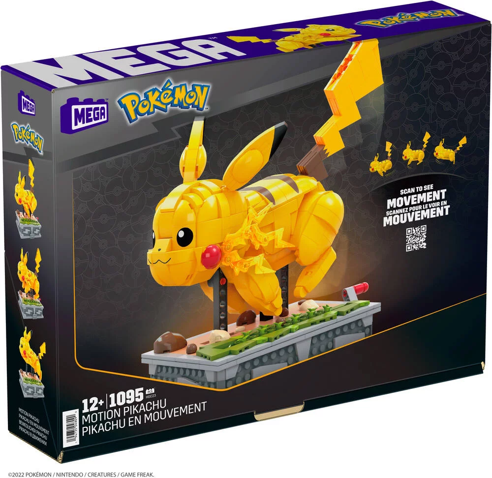 PIKACHU  EN MOUVEMENT - JEU DE CONSTRUCTION 1095 PIECES
