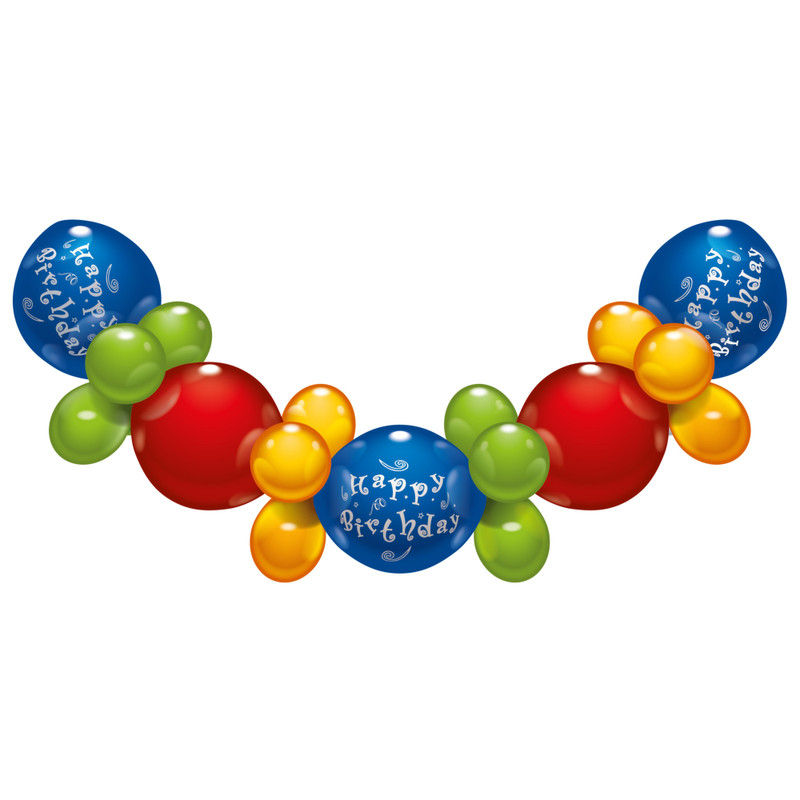 Ballonslinger met Happy Birthday - meter