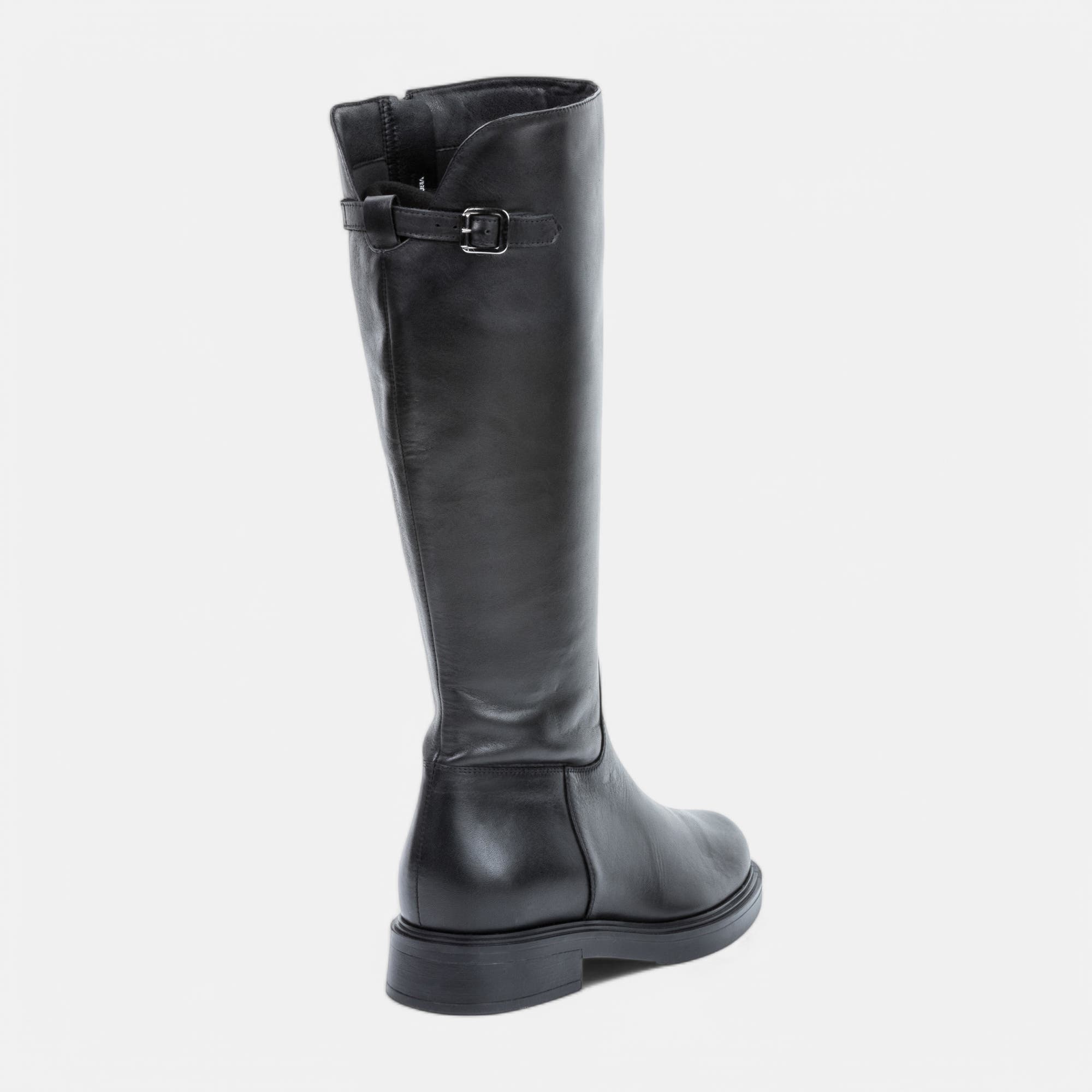 Bottes Femme en cuir noir