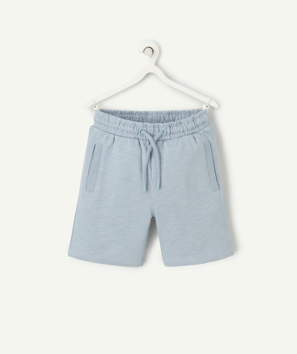bermuda garçon en coton biologique bleu
