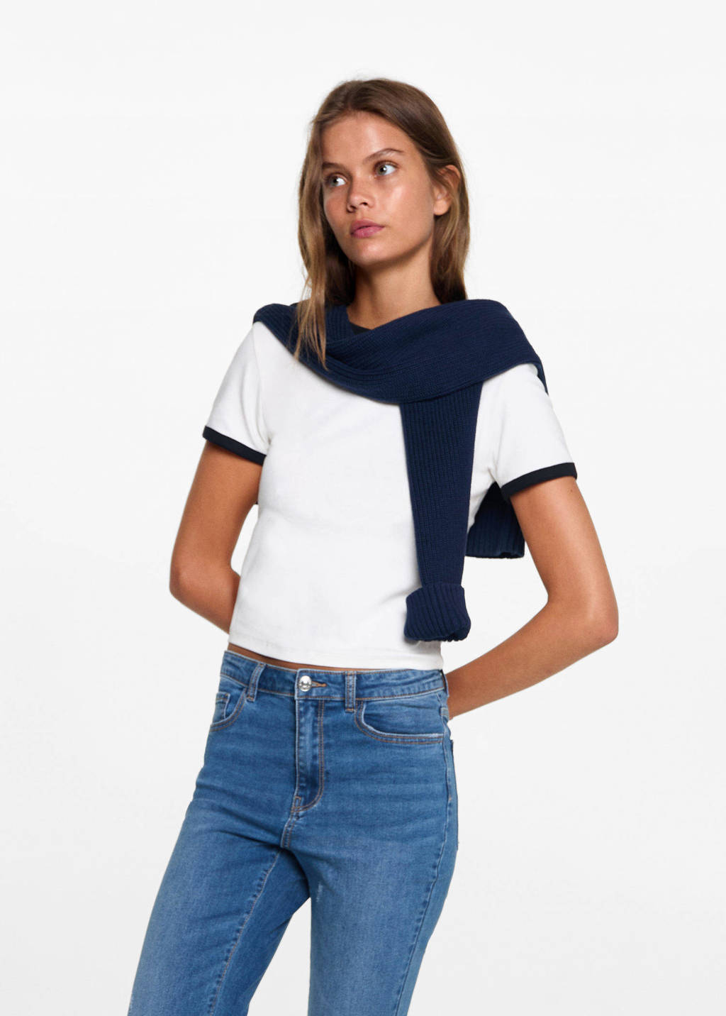 MANGO TEEN regular fit jeans changeant blauw