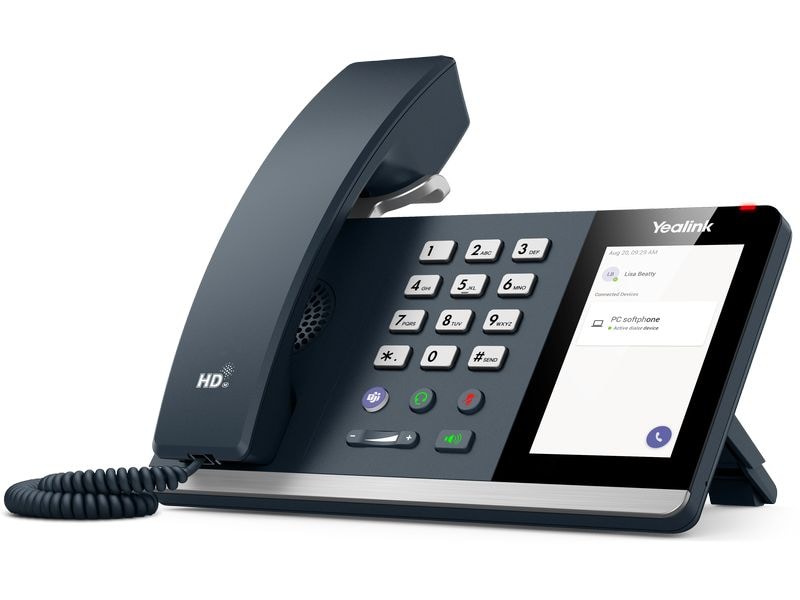 Yealink Tischtelefon MP45 Teams Edition Grau/Schwarz USB-Telefon Kompatibel mit Microsoft Teams