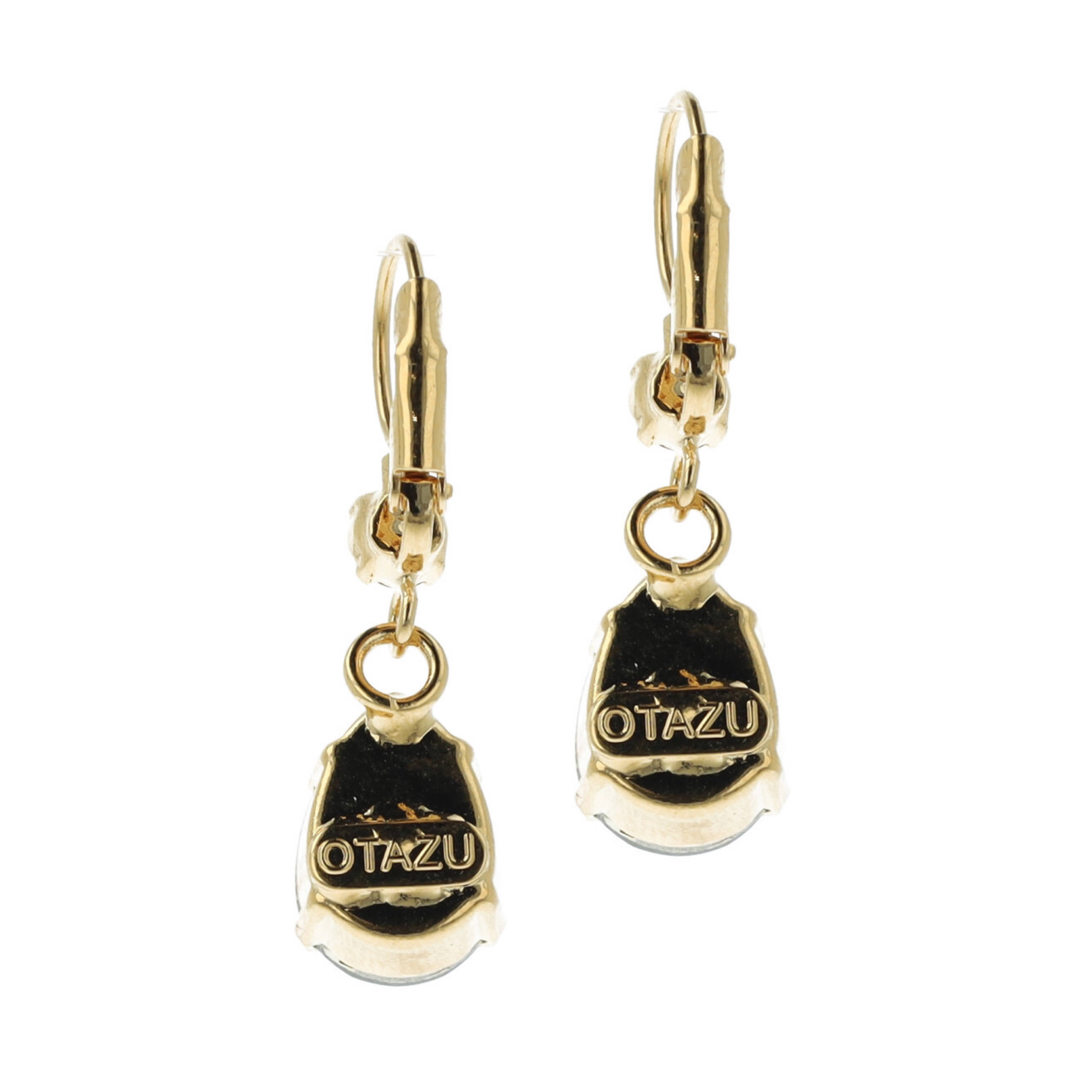 Otazu gold plated oorbellen met Swarovski Kristallen Mini Myrte goudkleurig