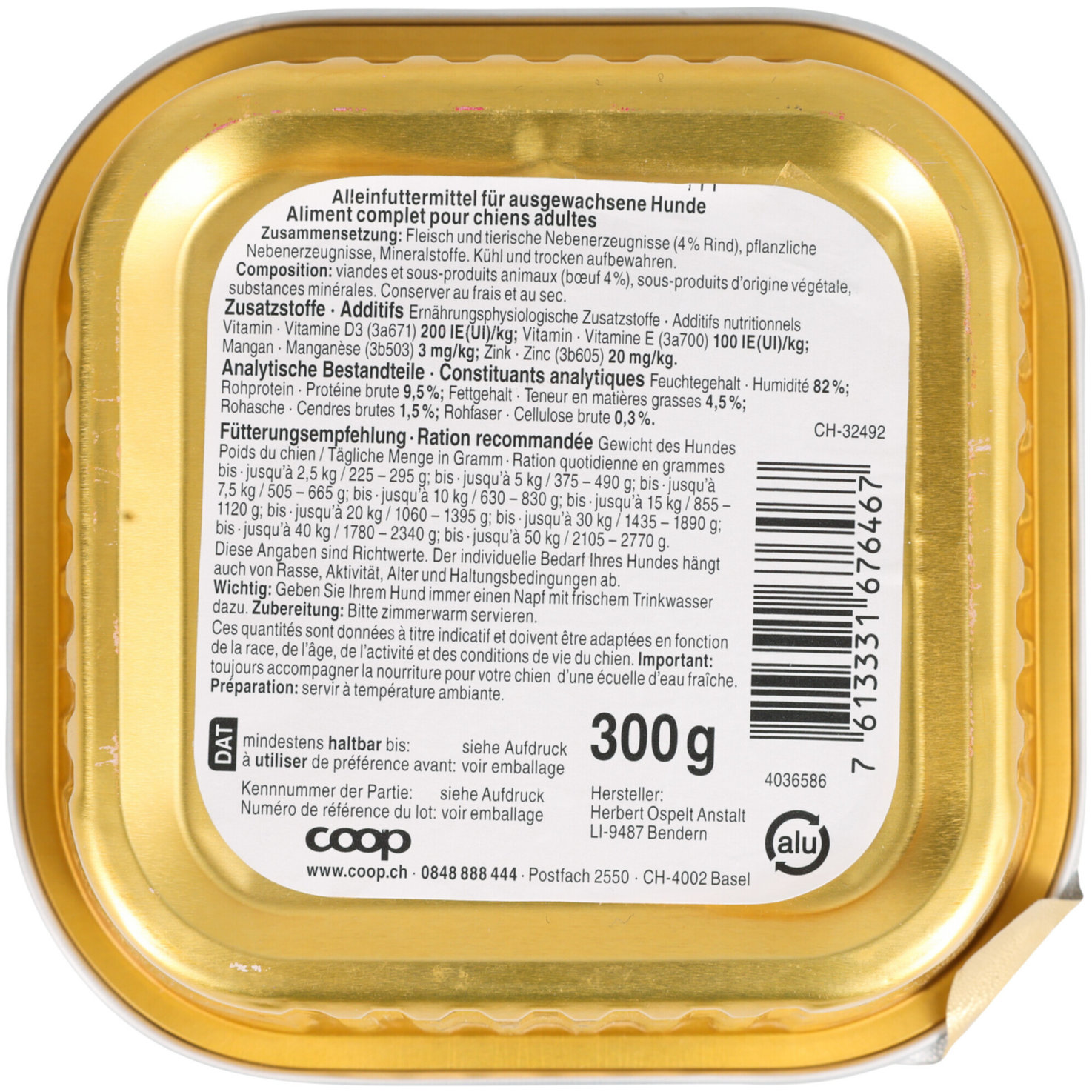 Prix Garantie Dog Menu mit Rind 9x300g
