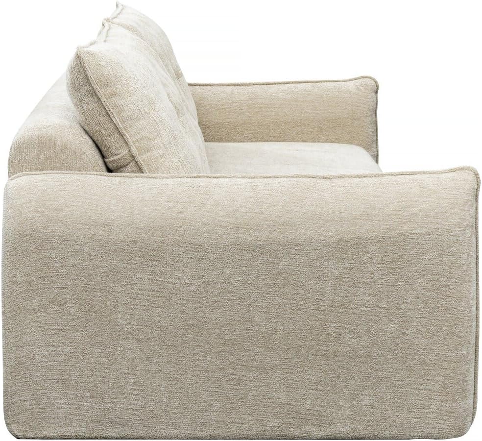 Habitat et Jardin Canapé Droit en Tissu texturé Silvano - 3 Places - Beige PG1654034