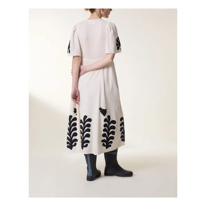 Leon & Harper Robe Roe Birdy Coton Bio | Ecru