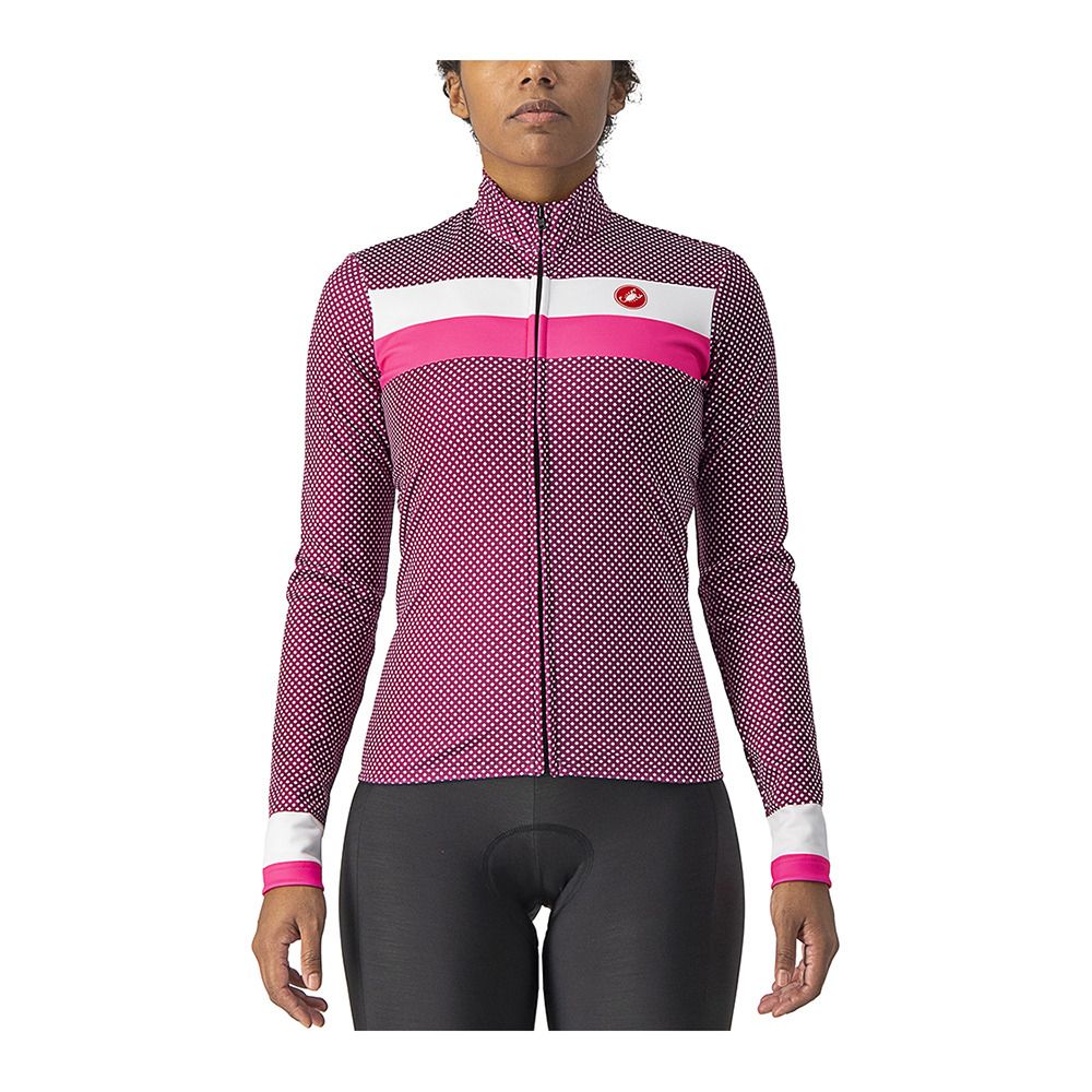 Castelli VOLARE LS - Maillot Femme cyclamen/white/pink fluo